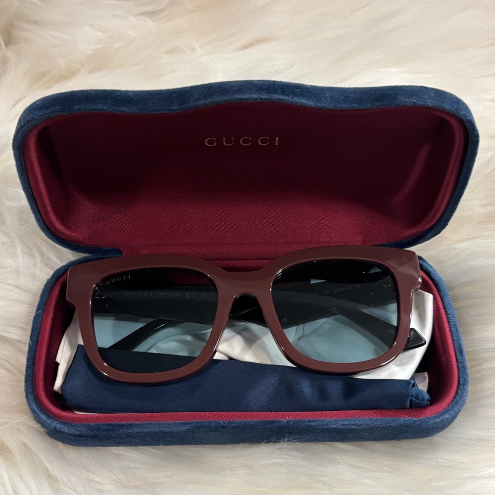 Gucci GG0998S Sunglasses Brown/Black in Case EUC - Picture 3 of 14